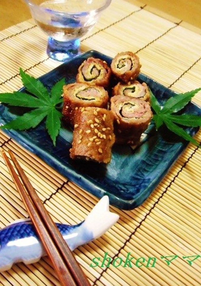 焼き肉のタレdeお揚げと大葉の豚巻き巻き-レシピのメイン写真
