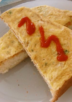 簡単♪食べやすいシンプル卵トースト-レシピのメイン写真