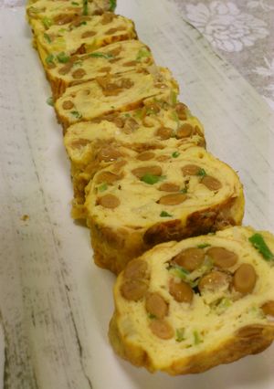 たれも使うふんわり納豆オムレツ(卵焼き）-レシピのメイン写真