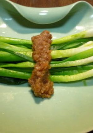わけぎのにんにく味噌のせ-レシピのメイン写真