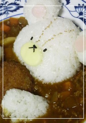 くまのがっこう☆デココロッケカレー-レシピのメイン写真