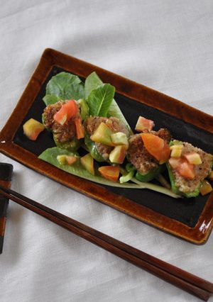 ピーマン肉詰め(トマトソース)-レシピのメイン写真