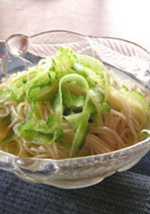 野菜でかさ増しぶっかけ素麺☆ゴーヤ編-レシピのメイン写真
