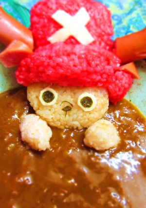 ひょっこり顔出すチョッパーdeデコカレー-レシピのメイン写真