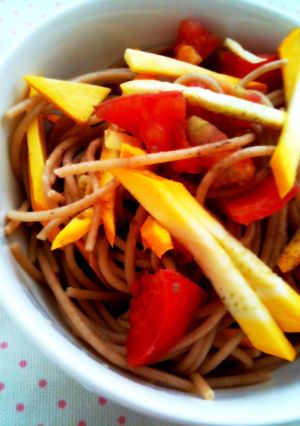 フレッシュズッキーニとトマトの冷製パスタ-レシピのメイン写真