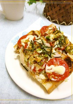 甜麺醤風味の鯖とトマトのトースト-レシピのメイン写真