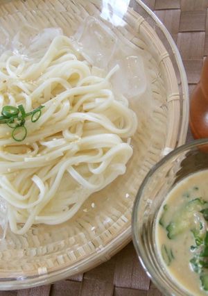 夏!薬味が主役!冷やしごま味噌うどん-レシピのメイン写真