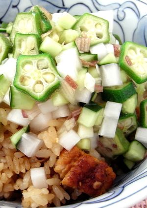 夏だし♪野菜たっぷりうなぎめし-レシピのメイン写真