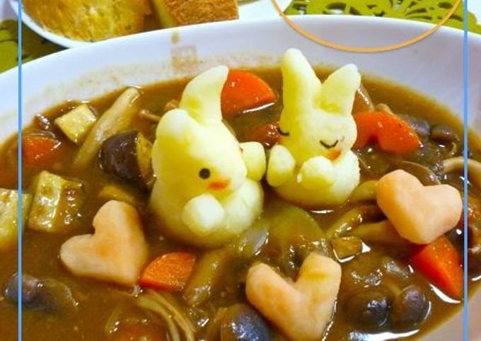 マッシュポテトらぶらぶうさぎ＊デコカレー by naococoa28 【クックパッド】 簡単おいしいみんなのレシピが392万品