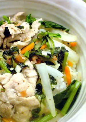 豚肉の梅シソスタミナ丼(塩カルビ風)-レシピのメイン写真