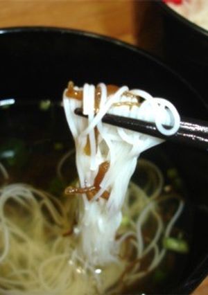 沖縄産もずくスープ素麺-レシピのメイン写真