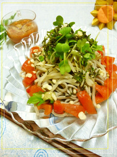 トマトともやしの冷やしそば-レシピのメイン写真