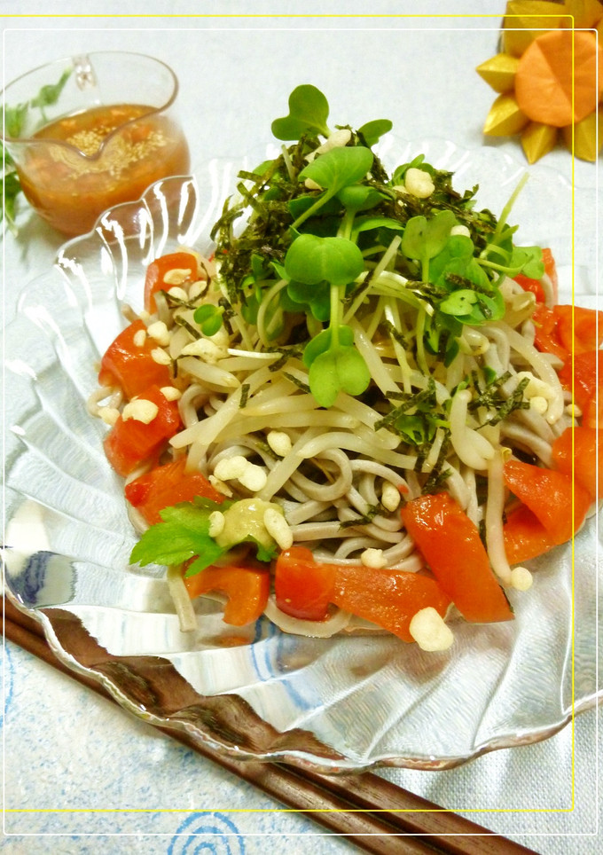 トマトともやしの冷やしそば-レシピのメイン写真
