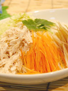 鶏ささみと千切り野菜のぶっかけそうめん-レシピのメイン写真