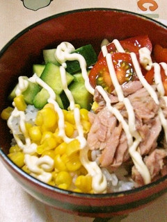 材料切るだけ!ツナマヨ丼-レシピのメイン写真