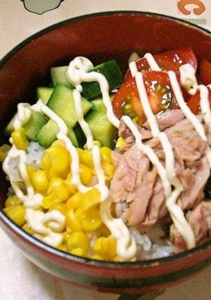 材料切るだけ!ツナマヨ丼-レシピのメイン写真
