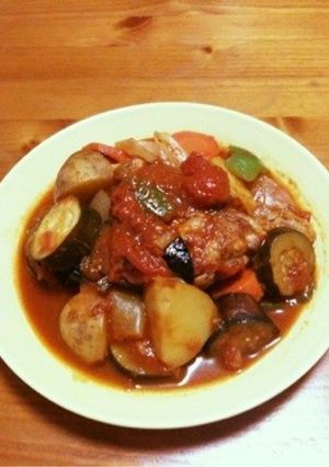 野菜と手羽元のトマト煮-レシピのメイン写真