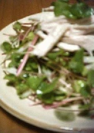 ささみ＋そばの芽のサラダ・青じそdressing-レシピのメイン写真