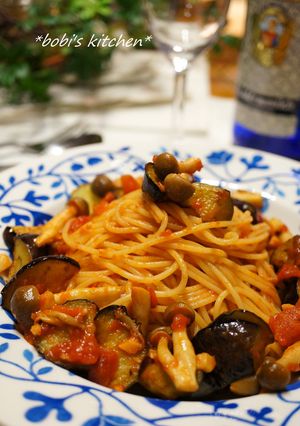 *なすのトマトソースパスタ*-レシピのメイン写真