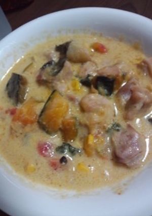 カボチャと鶏肉のクリーム煮-レシピのメイン写真
