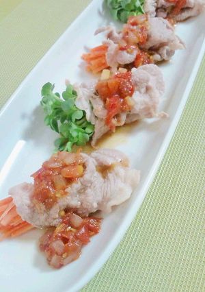 お洒落に☆野菜たっぷり冷しゃぶ-レシピのメイン写真