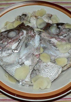 電子レンジで、新生姜風味の鯛の骨蒸し-レシピのメイン写真