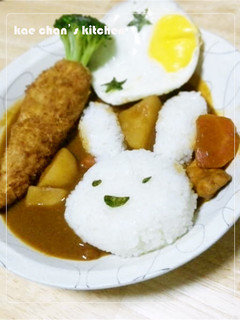 お月見に・・・月より人参なうさぎカレー☆-レシピのメイン写真