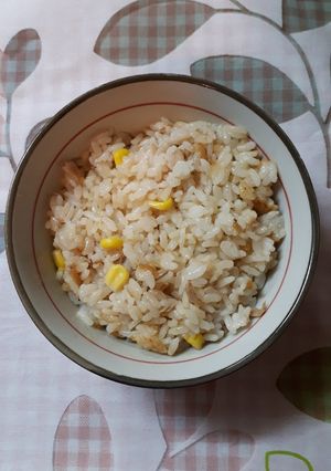 コーンとツナの炊き込みご飯♪-レシピのメイン写真