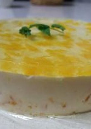 桃のババロアケーキ-レシピのメイン写真