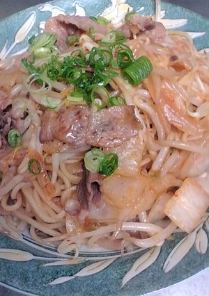 もやしたっぷり！豚キムチ焼そば-レシピのメイン写真