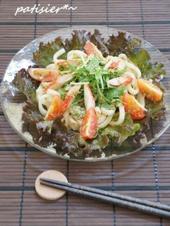 胡麻だれうどん+オクラの胡麻和え-レシピのメイン写真