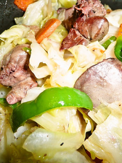 鶏肝の野菜炒め-レシピのメイン写真