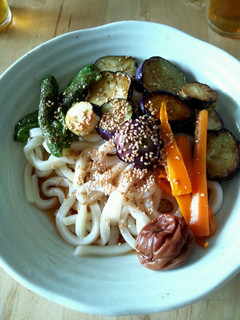 夏!揚げ野菜の冷やしうどん梅風味★-レシピのメイン写真