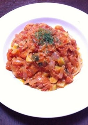 ズッキーニとツナのトマトクリームパスタ☆-レシピのメイン写真
