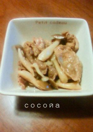 牛肉としめじの甘辛煮-レシピのメイン写真