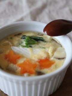 フライパンで!チーズイン豆乳茶碗蒸し☆-レシピのメイン写真