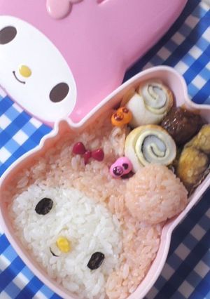 マイメロのキャラ弁（ケチャップライス）-レシピのメイン写真