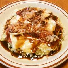 รูปของ 濃厚チーズのお好み焼き