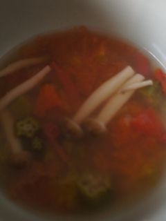 トマトとオクラのスープ-レシピのメイン写真