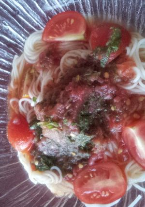 トマトポン酢ぶっかけそうめん-レシピのメイン写真