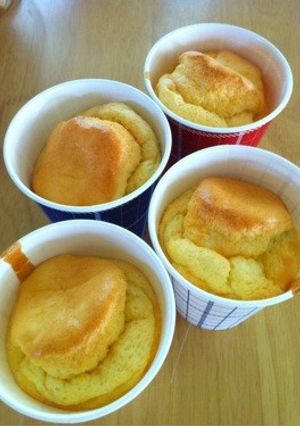 ノンオイル☆紙コップでチーズシフォン-レシピのメイン写真