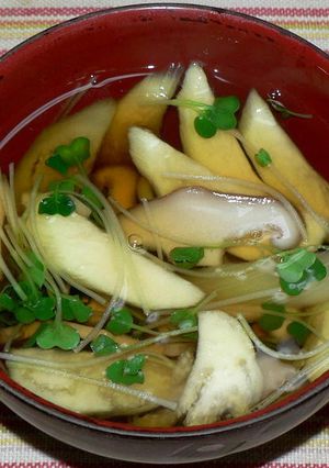 ナスと生椎茸のお吸いもの-レシピのメイン写真