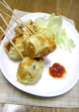 串天　チーズとちくわを抱いたポテト❤-レシピのメイン写真