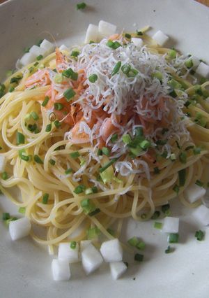 しらす＆桜エビの冷製パスタ-レシピのメイン写真