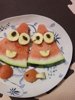 すいかでキャラ-レシピのメイン写真