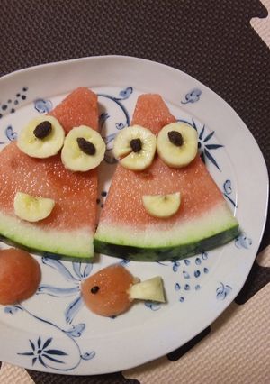 すいかでキャラ-レシピのメイン写真
