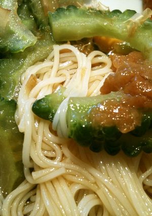 ゴーヤと梅のそうめん-レシピのメイン写真