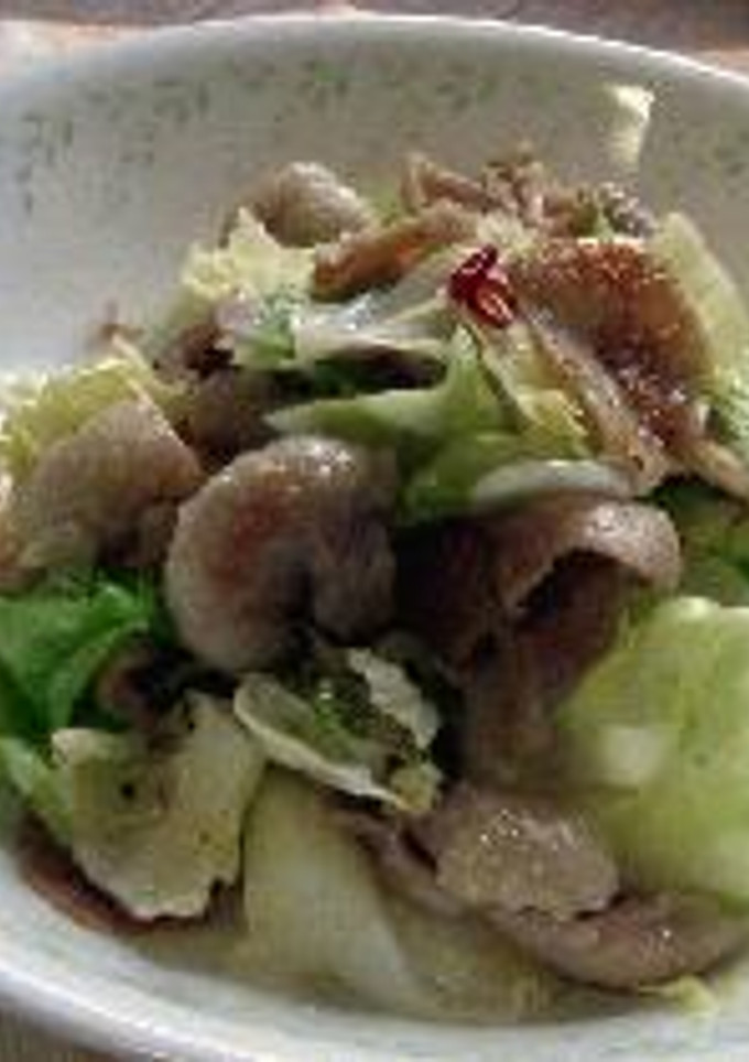 鶏皮のキャベツ炒め-レシピのメイン写真