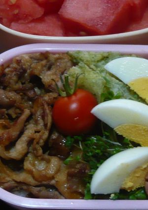 しょうが焼き弁当-レシピのメイン写真