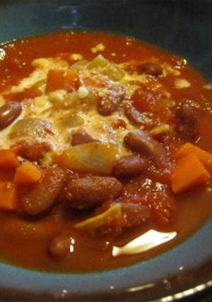 ヘルシーおいシー豆入りトマトスープ-レシピのメイン写真